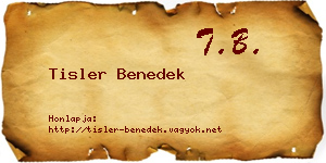 Tisler Benedek névjegykártya